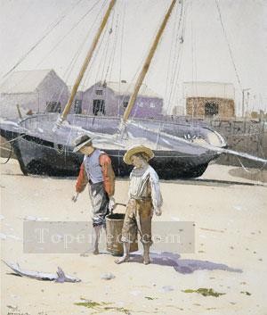  Cesta Arte - Una cesta de almejas Realismo pintor marino Winslow Homer